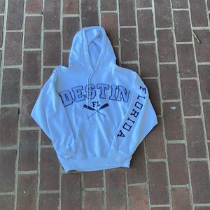 Exists, Woman’s (S), White Destin sweatshirt